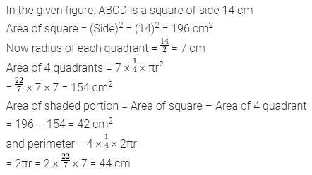 ML Aggarwal Class 7 Solutions for ICSE Maths Chapter 16 Perimeter and Area Objective Type Questions 21