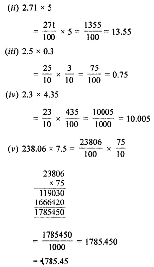 ML Aggarwal Class 7 Solutions for ICSE Maths Chapter 2 Fractions and Decimals Ex 2.6 1