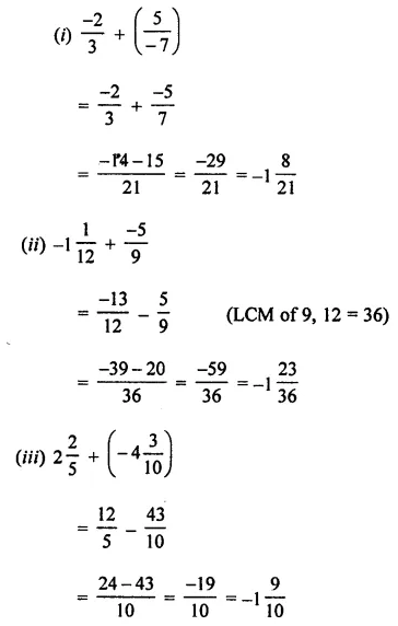 ML Aggarwal Class 7 Solutions for ICSE Maths Chapter 3 Rational Numbers Check Your Progress 15