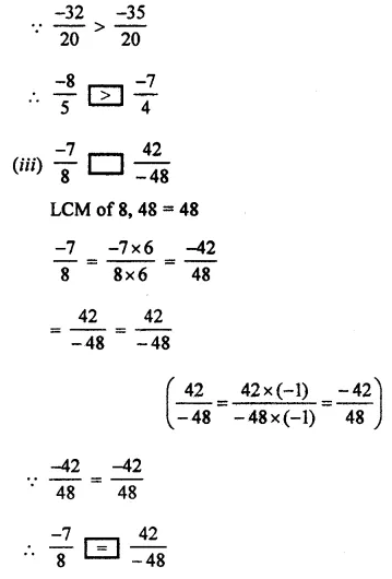 ML Aggarwal Class 7 Solutions for ICSE Maths Chapter 3 Rational Numbers Ex 3.2 9