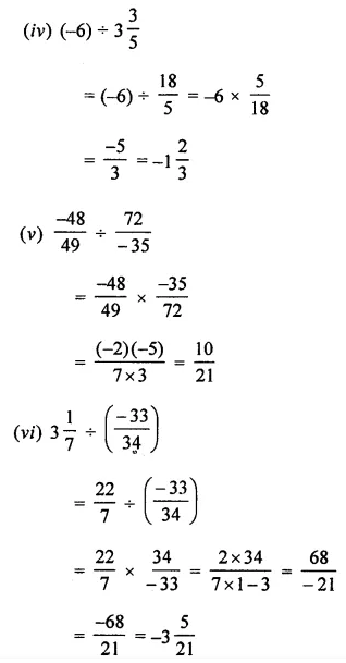 ML Aggarwal Class 7 Solutions for ICSE Maths Chapter 3 Rational Numbers Ex 3.3 21