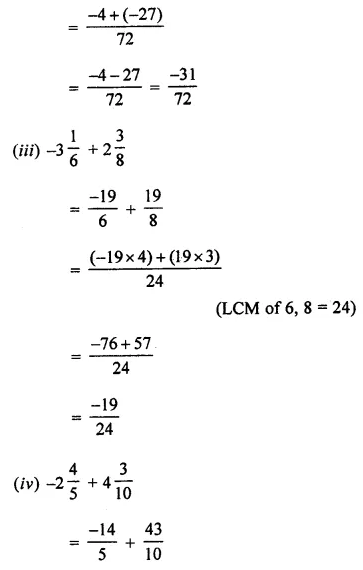 ML Aggarwal Class 7 Solutions for ICSE Maths Chapter 3 Rational Numbers Ex 3.3 6