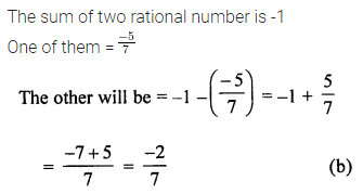 ML Aggarwal Class 7 Solutions for ICSE Maths Chapter 3 Rational Numbers Objective Type Questions 18