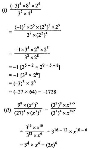 ML Aggarwal Class 7 Solutions for ICSE Maths Chapter 4 Exponents and Powers Check Your Progress 5