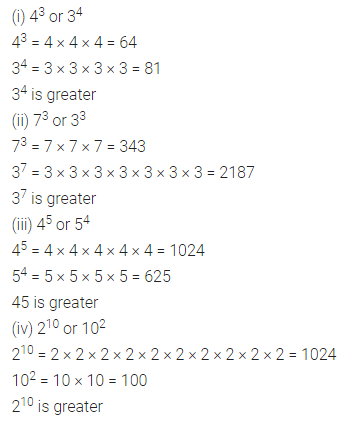 ML Aggarwal Class 7 Solutions for ICSE Maths Chapter 4 Exponents and Powers Ex 4.1 6