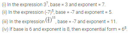 ML Aggarwal Class 7 Solutions for ICSE Maths Chapter 4 Exponents and Powers Ex 4.1