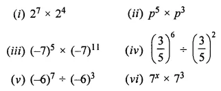 ML Aggarwal Class 7 Solutions for ICSE Maths Chapter 4 Exponents and Powers Ex 4.2 1