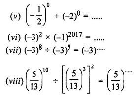 ML Aggarwal Class 7 Solutions for ICSE Maths Chapter 4 Exponents and Powers Objective Type Questions 1