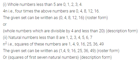 ML Aggarwal Class 7 Solutions for ICSE Maths Chapter 5 Sets Ex 5.1 5