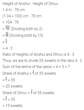 ML Aggarwal Class 7 Solutions for ICSE Maths Chapter 6 Ratio and Proportion Ex 6.1 13