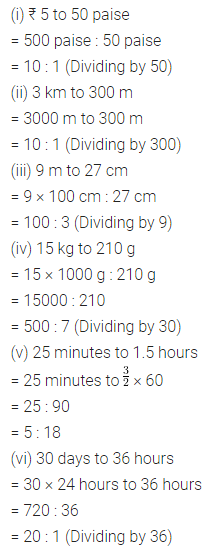 ML Aggarwal Class 7 Solutions for ICSE Maths Chapter 6 Ratio and Proportion Ex 6.1 4