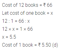 ML Aggarwal Class 7 Solutions for ICSE Maths Chapter 6 Ratio and Proportion Objective Type Questions 13