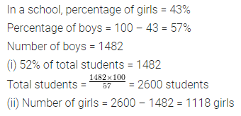 al Class 7 Solutions for ICSE Maths Chapter 7 Percentage and Its Applications Check Your Progress 10