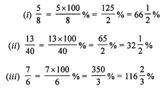 ML Aggarwal Class 7 Solutions for ICSE Maths Chapter 7 Percentage and Its Applications Check Your Progress 2