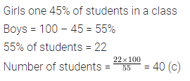 ML Aggarwal Class 7 Solutions for ICSE Maths Chapter 7 Percentage and Its Applications Objective Type Questions 12