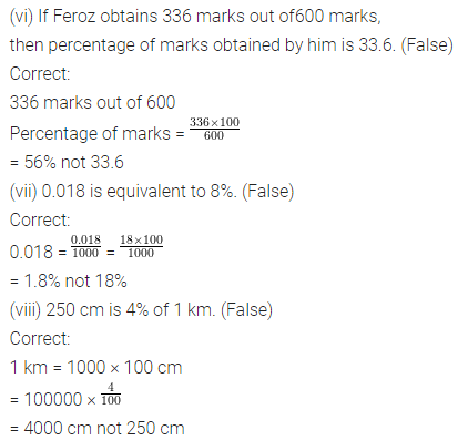 ML Aggarwal Class 7 Solutions for ICSE Maths Chapter 7 Percentage and Its Applications Objective Type Questions 4