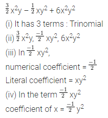 ML Aggarwal Class 7 Solutions for ICSE Maths Chapter 8 Algebraic Expressions Check Your Progress 1