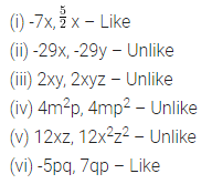 ML Aggarwal Class 7 Solutions for ICSE Maths Chapter 8 Algebraic Expressions Ex 8.1 15