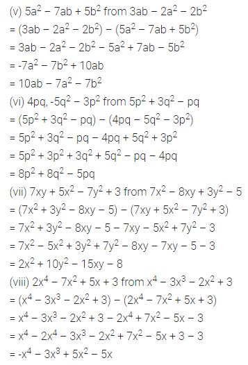 ML Aggarwal Class 7 Solutions for ICSE Maths Chapter 8 Algebraic Expressions Ex 8.2 10