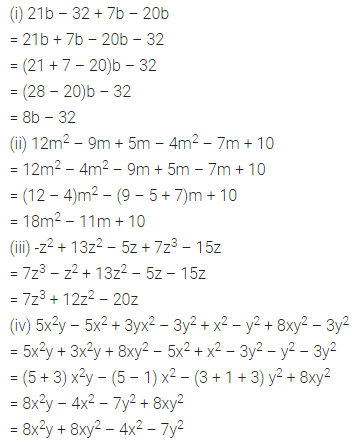 ML Aggarwal Class 7 Solutions for ICSE Maths Chapter 8 Algebraic Expressions Ex 8.2 4