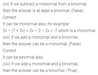 ML Aggarwal Class 7 Solutions for ICSE Maths Chapter 8 Algebraic Expressions Objective Type Questions 4