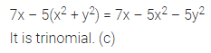 ML Aggarwal Class 7 Solutions for ICSE Maths Chapter 8 Algebraic Expressions Objective Type Questions 6