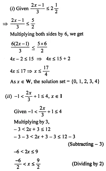 ML Aggarwal Class 7 Solutions for ICSE Maths Chapter 9 Linear Equations and Inequalities Check Your Progress 10
