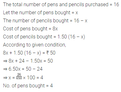 ML Aggarwal Class 7 Solutions for ICSE Maths Chapter 9 Linear Equations and Inequalities Check Your Progress 6