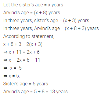 ML Aggarwal Class 7 Solutions for ICSE Maths Chapter 9 Linear Equations and Inequalities Check Your Progress 7