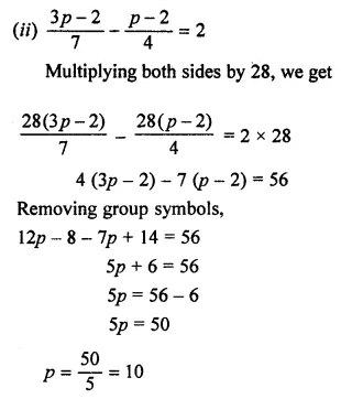ML Aggarwal Class 7 Solutions for ICSE Maths Chapter 9 Linear Equations and Inequalities Ex 9.1 10