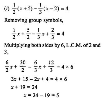 ML Aggarwal Class 7 Solutions for ICSE Maths Chapter 9 Linear Equations and Inequalities Ex 9.1 12