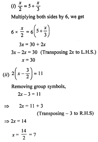 ML Aggarwal Class 7 Solutions for ICSE Maths Chapter 9 Linear Equations and Inequalities Ex 9.1 3