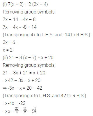 ML Aggarwal Class 7 Solutions for ICSE Maths Chapter 9 Linear Equations and Inequalities Ex 9.1 4