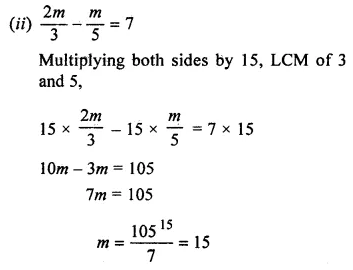 ML Aggarwal Class 7 Solutions for ICSE Maths Chapter 9 Linear Equations and Inequalities Ex 9.1 7