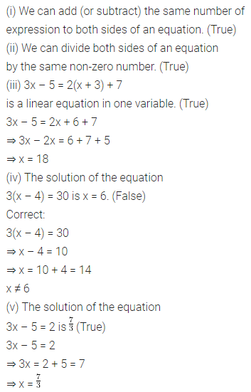 ML Aggarwal Class 7 Solutions for ICSE Maths Chapter 9 Linear Equations and Inequalities Objective Type Questions 3