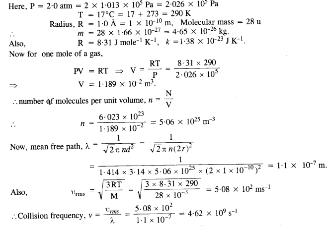 NCERT Solutions for Class 11 Physics Chapter 13 Kinetic Theory 11
