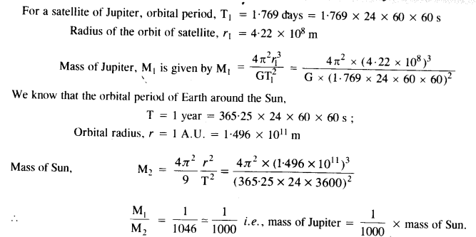 NCERT Solutions for Class 11 Physics Chapter 8 Gravitation 4