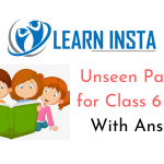 Unseen Passage for Class 6