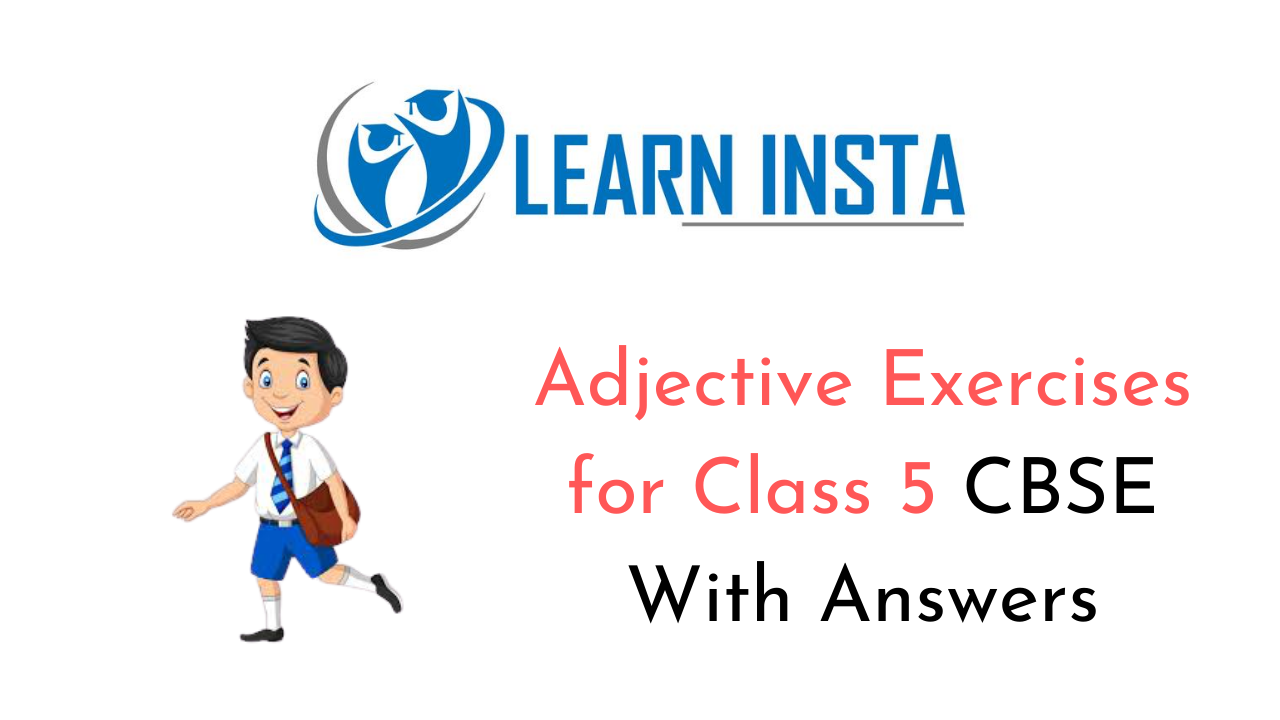Adjective Exercise for Class 5 CBSE with Answers