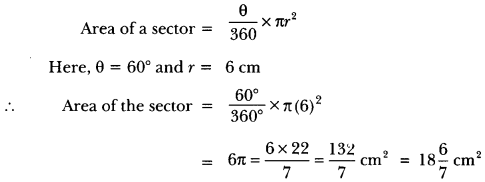 Areas Related to Circles Class 10 Extra Questions Maths Chapter 12 with Solutions Answers 16