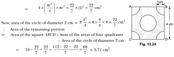 Areas Related to Circles Class 10 Extra Questions Maths Chapter 12 with Solutions Answers 43