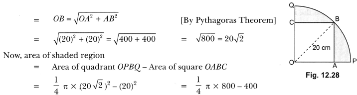 Areas Related to Circles Class 10 Extra Questions Maths Chapter 12 with Solutions Answers 48