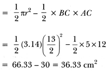 Areas Related to Circles Class 10 Extra Questions Maths Chapter 12 with Solutions Answers 58