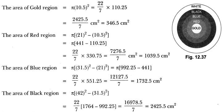 Areas Related to Circles Class 10 Extra Questions Maths Chapter 12 with Solutions Answers 63