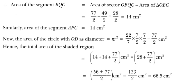 Areas Related to Circles Class 10 Extra Questions Maths Chapter 12 with Solutions Answers 73