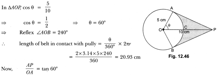 Areas Related to Circles Class 10 Extra Questions Maths Chapter 12 with Solutions Answers 80