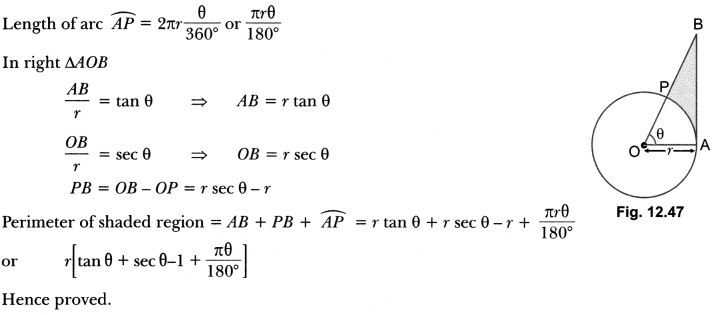 Areas Related to Circles Class 10 Extra Questions Maths Chapter 12 with Solutions Answers 83