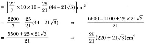 Areas Related to Circles Class 10 Extra Questions Maths Chapter 12 with Solutions Answers 86