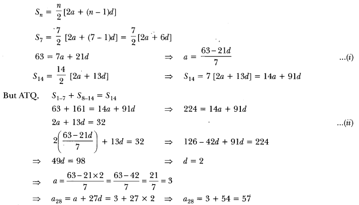 Arithmetic Progressions Class 10 Extra Questions Maths Chapter 5 with Solutions Answers 10