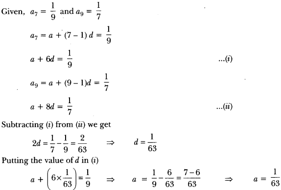 Arithmetic Progressions Class 10 Extra Questions Maths Chapter 5 with Solutions Answers 8